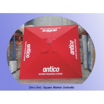 3m Square Commercial Market Umbrella